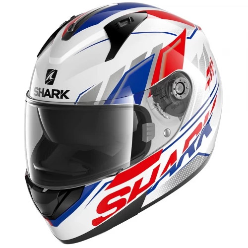 Cască Moto Integrală SHARK RIDILL 1.2 PHAZ · Alb / Albastru / Roșu 