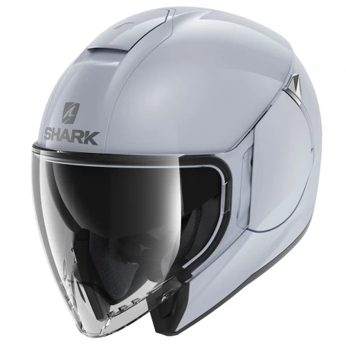 Cască Moto Open-Face SHARK CITYCRUISER DUAL BLANK · Alb / Argintiu 