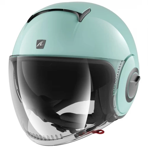 Cască Moto Damă Open Face SHARK NANO BLANK · Verde 