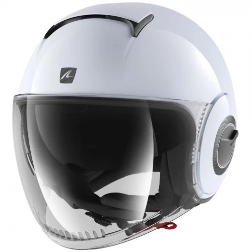 Cască Moto Open Face SHARK NANO BLANK · Alb / Argintiu 