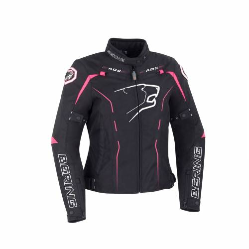 Geacă Moto Damă din Textil BERING LADY KALOWAY · Negru / Roz 