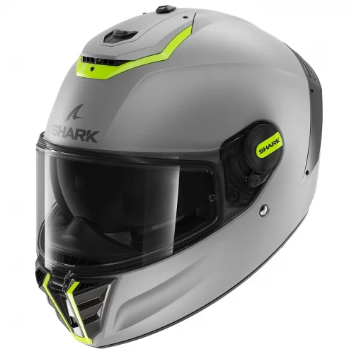 Cască Moto Integrală SHARK SPARTAN RS BLANK MAT SP · Gri / Negru / Galben-Fluo 