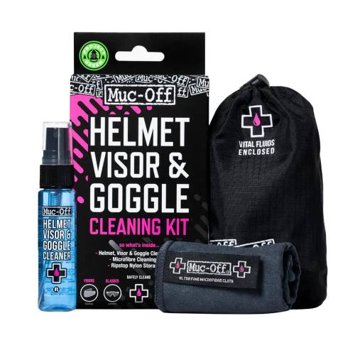 Kit de Curățare Cască Moto MUC-OFF HELMET, VISOR & GOGGLE CLEANING KIT 30ml 