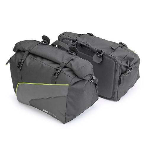 Genți Laterale Moto GIVI EA133 25L · Negru / Galben-Fluo 