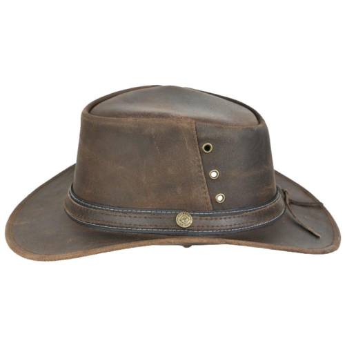Pălărie Cowboy din Piele Naturală WILD WEST LONGFORD · Maro 