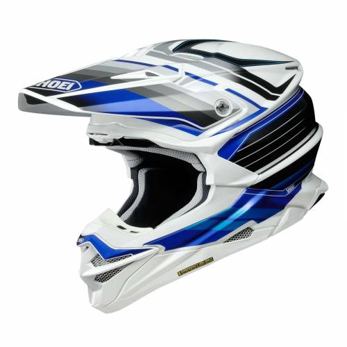 Cască Enduro Off-Road SHOEI VFX-WR Pinnacle TC-2 · Alb / Negru / Albastru 