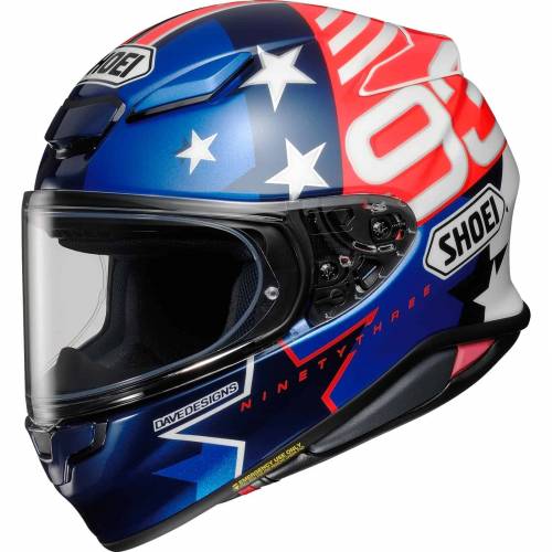 Cască Moto Integrală SHOEI NXR2 Marquez American Spirit TC-10 · Albastru / Roșu / Alb 