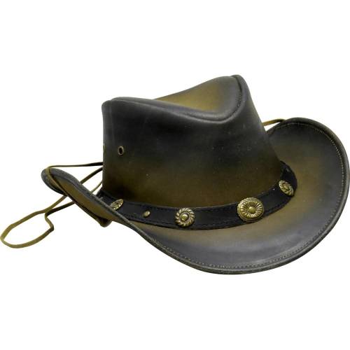 Pălărie Cowboy din Piele Naturală WILD WEST LH22970 · Maro 