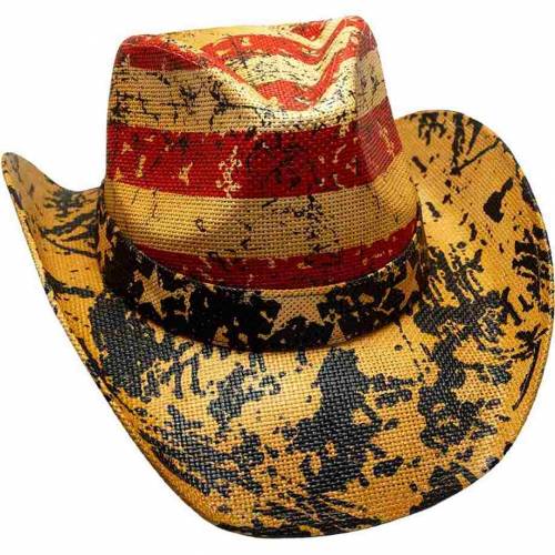 Pălărie Cowboy din Paie WILD WEST USA SH24444 · Galben / Roșu / Negru 