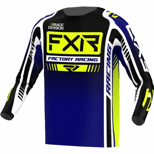 Tricou Enduro FXR RACING CLUTCH PRO MX · Albastru / Alb / Negru / Galben-Fluo 