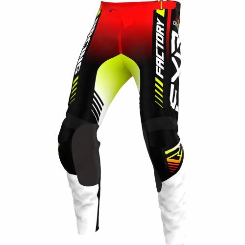 Pantaloni Enduro FXR RACING CLUTCH PRO MX · Negru / Alb / Roșu / Galben-Fluo 