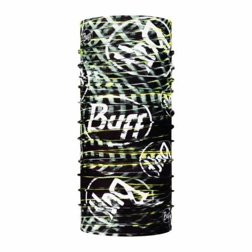Bandană Tubulară Multifunctională BUFF COOLNET UV+ ULNAR BLACK · Negru / Alb / Galben 