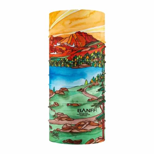 Bandană Tubulară Multifunctională BUFF ORIGINAL ECOSTRETCH BANFF 202 · Portocaliu / Albastru / Verde 