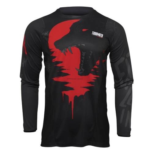 Tricou Enduro – Cross THOR PULSE COUNTING SHEEP 2023 · Negru / Roșu 