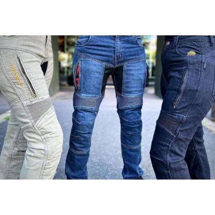 Blugi Moto Slim Fit cu Kevlar TRILOBITE PARADO · Albastru  - 4