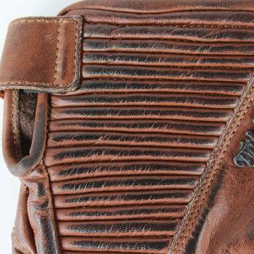 Mănuși Moto din Piele TRILOBITE CAFE · Maro  - 4