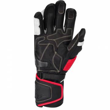 Mănuși Moto din Piele BERING PRO-R · Negru / Alb / Roșu  - 2