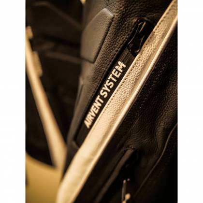 Geacă Moto din Piele SIXGEAR PHOENIX · Negru / Alb  - 9