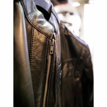 Geacă Moto de Vară din Piele Naturală SIXGEAR ORLANDO · Negru  - 11