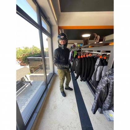 Geacă Moto de Vară din Piele Naturală SIXGEAR ORLANDO · Negru  - 1