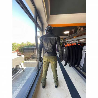 Geacă Moto de Vară din Piele Naturală Perforată SIXGEAR ORLANDO AIR · Negru  - 4