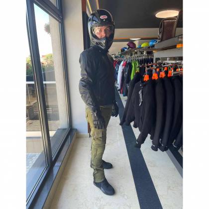 Geacă Moto de Vară din Piele Naturală Perforată SIXGEAR ORLANDO AIR · Negru  - 2