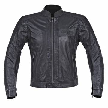 Geacă Moto de Vară din Piele Naturală Perforată SIXGEAR ORLANDO AIR · Negru  - 0