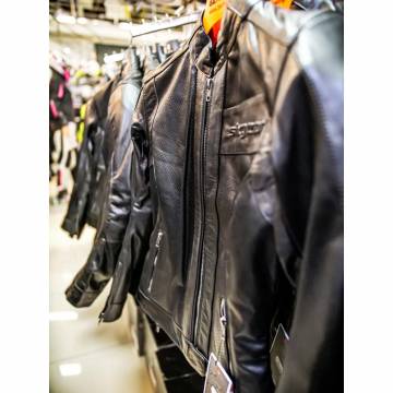 Geacă Moto de Vară din Piele Naturală Perforată SIXGEAR ORLANDO AIR · Negru  - 5