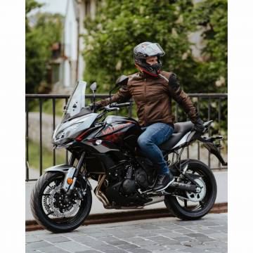 Geacă Moto de Vară din Textil SIXGEAR BOBBY · Maro  - 4