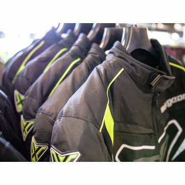 Geacă Moto din Textil SIXGEAR RIOT · Negru / Verde Fluo  - 14