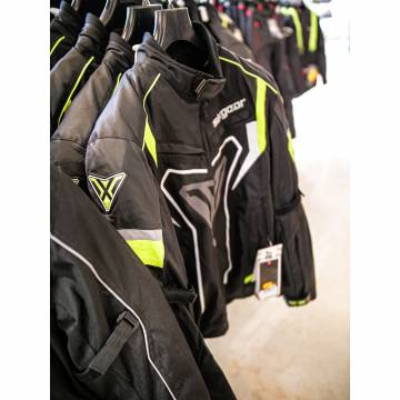 Geacă Moto din Textil SIXGEAR RIOT · Negru / Verde Fluo  - 15