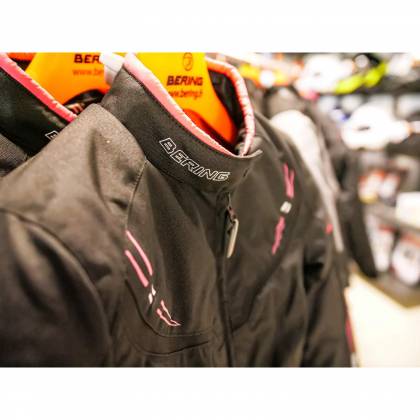 Geacă Moto Damă din Textil BERING LADY PARADISE · Negru / Roz  - 3