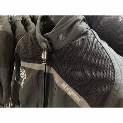 Geacă Moto Damă din Textil SIXGEAR LUNA · Negru  - 5