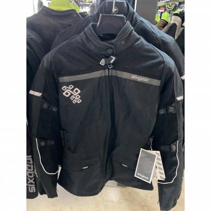 Geacă Moto Damă din Textil SIXGEAR LUNA · Negru  - 3