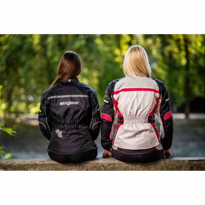 Geacă Moto Damă din Textil SIXGEAR LUNA · Negru  - 2