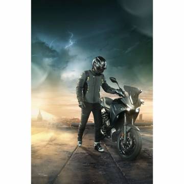 Pantaloni Moto din Textil BERING ALKOR · Negru  - 3