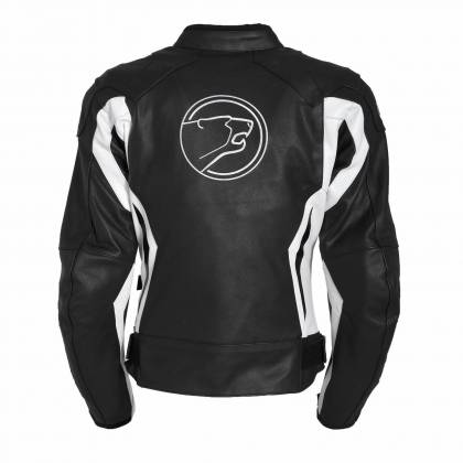 Geacă Moto Damă din Piele BERING LADY REACTOR · Negru / Alb  - 1