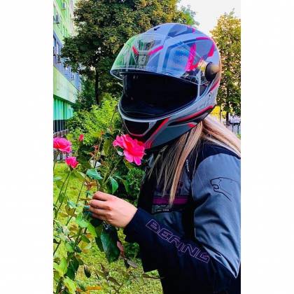 Geacă Moto Damă din Textil BERING LADY BARIO · Roz / Negru  - 5