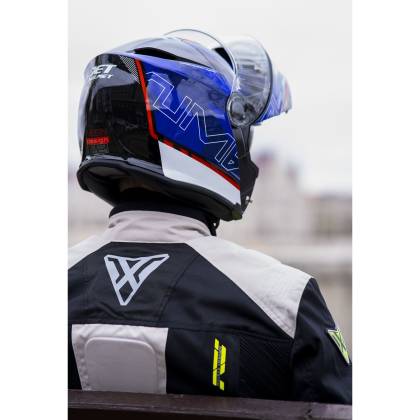 Cască Moto Flip-Up JET RUMBLE Lithium · Albastru / Roșu / Negru  - 2