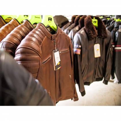 Geacă Moto din Piele RICHA DAYTONA 2 Mărimi Extra · Maro închis  - 6