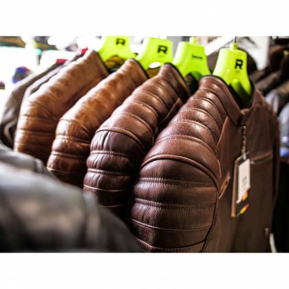 Geacă Moto din Piele RICHA DAYTONA 2 Mărimi Extra · Maro închis  - 4