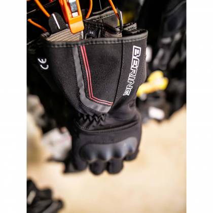 Mănuși Moto Damă de Iarnă din Piele & Textil BERING LADY KAYAK · Negru  - 2