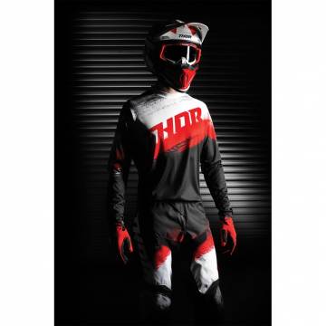 Tricou Enduro - Cross THOR SECTOR VAPOR · Roșu / Alb  - 2