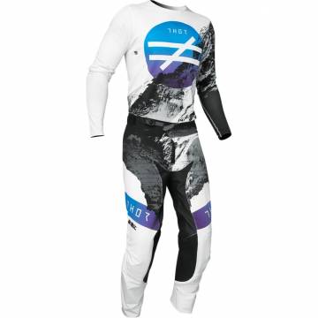 Tricou Enduro - Cross THOR PRIME PRO MESMER · Alb / Negru  - 2
