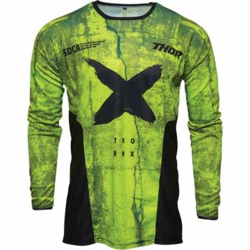 Tricou Enduro - Cross THOR PULSE HZRD · Verde / Negru  - 0