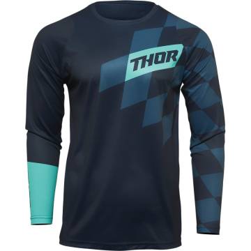 Tricou Enduro - Cross THOR SECTOR BIRDROCK 2022 · Albastru  - 0