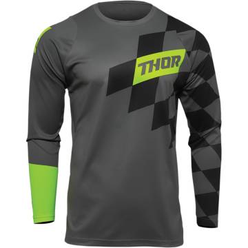 Tricou Enduro - Cross THOR SECTOR BIRDROCK 2022 · Gri / Verde  - 0