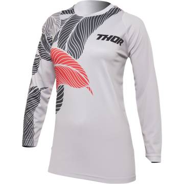 Tricou Enduro - Cross Damă THOR SECTOR URTH · Alb / Gri  - 0