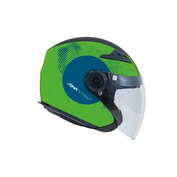 Cască Moto Open Face JET SONIC 2.0 Streetlime · Verde / Negru / Albastru  - 1