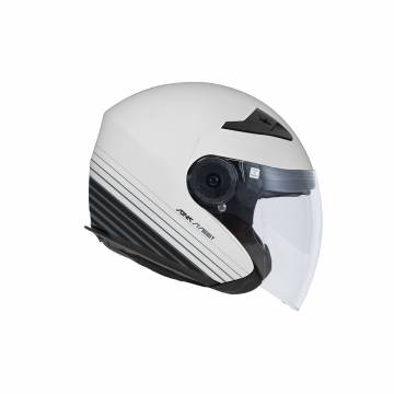 Cască Moto Open Face JET SONIC 2.0 Streetwhite · Alb / Negru  - 1